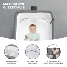 Приставне ліжечко-люлька Kinderkraft Neste Grow Beige